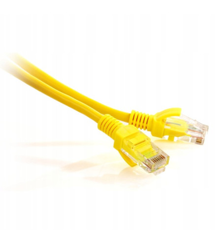 PATCHCORD SKRĘTKA GETFORT CAT.5E UTP 1m żółty