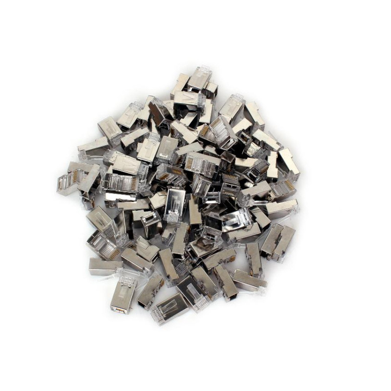 WTYK SIECIOWY PRZELOTOWY GETFORT RJ45 CAT.5e 8P8C EKRANOWANY (100szt)