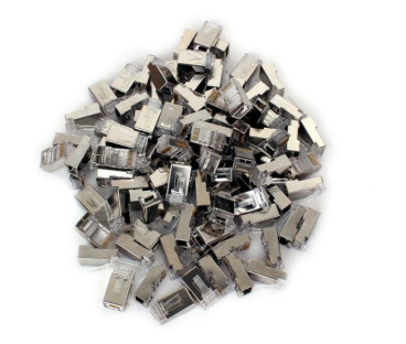 WTYK SIECIOWY PRZELOTOWY GETFORT RJ45 CAT.5e 8P8C EKRANOWANY (100szt)