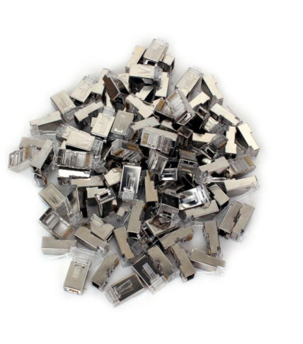 WTYK SIECIOWY PRZELOTOWY GETFORT RJ45 CAT.6 8P8C EKRANOWANY (100szt)