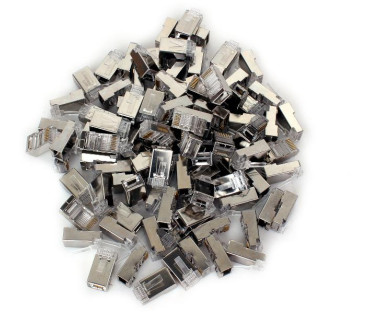 WTYK SIECIOWY PRZELOTOWY GETFORT RJ45 CAT.6 8P8C EKRANOWANY (100szt)