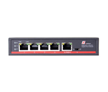 SWITCH POE GETFORT 4GE+1GE 90W (POE-IN)
