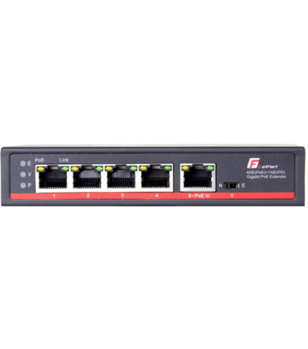 SWITCH POE GETFORT 4GE+1GE 90W (POE-IN)