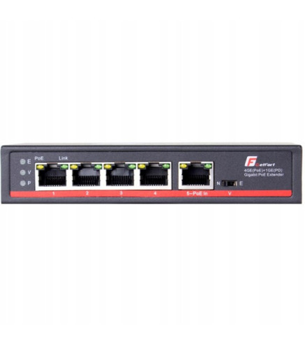 SWITCH POE GETFORT 4GE+1GE 90W (POE-IN)