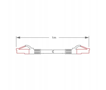 PATCHCORD SKRĘTKA GETFORT CAT.6A S/FTP LSOH 1m szary