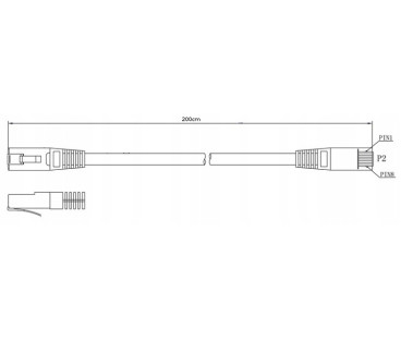 PATCHCORD SKRĘTKA GETFORT CAT.5E UTP 2m czerwony