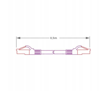 PATCHCORD SKRĘTKA GETFORT CAT.6A S/FTP LSOH 0,5m fioletowy