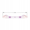 PATCHCORD SKRĘTKA GETFORT CAT.6A S/FTP LSOH 0,5m fioletowy