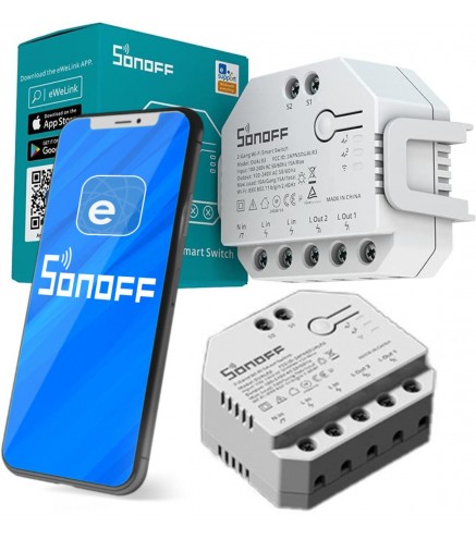 SONOFF sterownik 2-kanałowy roletowy 10A WiFi DUAL R3