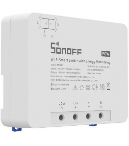 SONOFF sterownik 1-kanałowy 25A WiFi POWR3