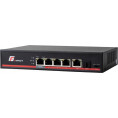 SWITCH POE GETFORT 4+1+SFP Gigabit Ethernet 65W
