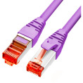 PATCHCORD SKRĘTKA GETFORT CAT.6A S/FTP LSOH 0,25m fioletowy