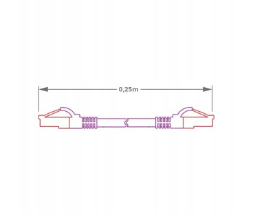 PATCHCORD SKRĘTKA GETFORT CAT.6A S/FTP LSOH 0,25m fioletowy
