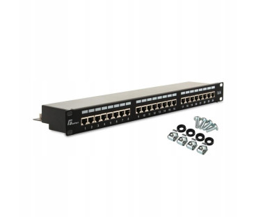 PATCH PANEL FTP CAT.5E 24 PORTY PGF-5EFTP24-B6 | Alarmista.pl