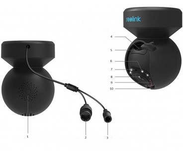 Kamera IP Reolink E Series E540 PTZ 5MP Wi-Fi LED czarna