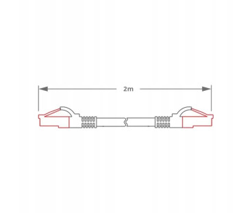 PATCHCORD SKRĘTKA GETFORT CAT.6A S/FTP LSOH 2m szary