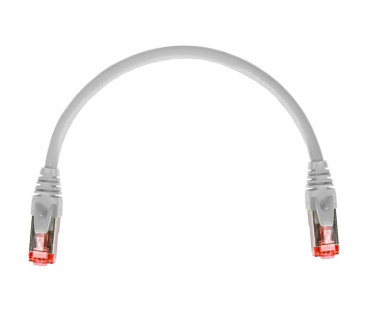 PATCHCORD SKRĘTKA GETFORT CAT.6A S/FTP LSOH 0,25m szary