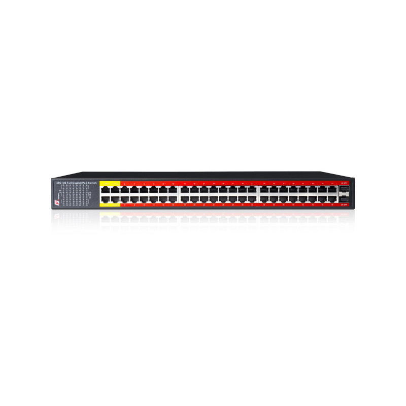 SWITCH POE GETFORT 48GE+2SFP Gigabit 800W