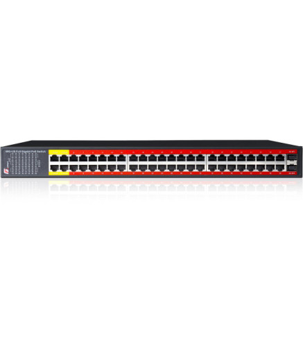 SWITCH POE GETFORT 48GE+2SFP Gigabit 800W