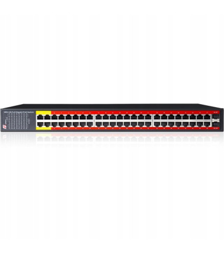 SWITCH POE GETFORT 48GE+2SFP Gigabit 800W