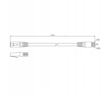 PATCHCORD SKRĘTKA GETFORT CAT.5E FTP 0,25m szary