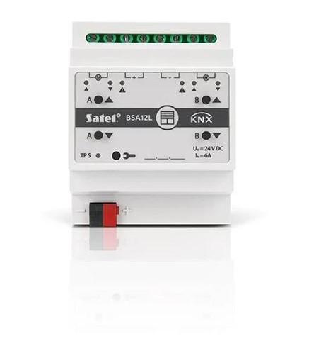 SATEL KNX 2-kanałowy aktor żaluzjowy 24V DC KNX-BSA12L