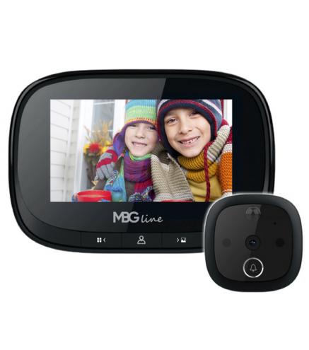 Wizjer do drzwi kamera MBG Line SF55 Black Edition