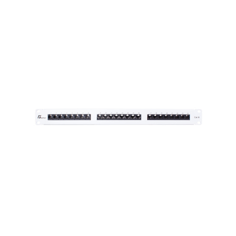 PATCH PANEL UTP CAT.6 24 PORTY SZARY PGF-6UTP24-B5-G GETFORT
