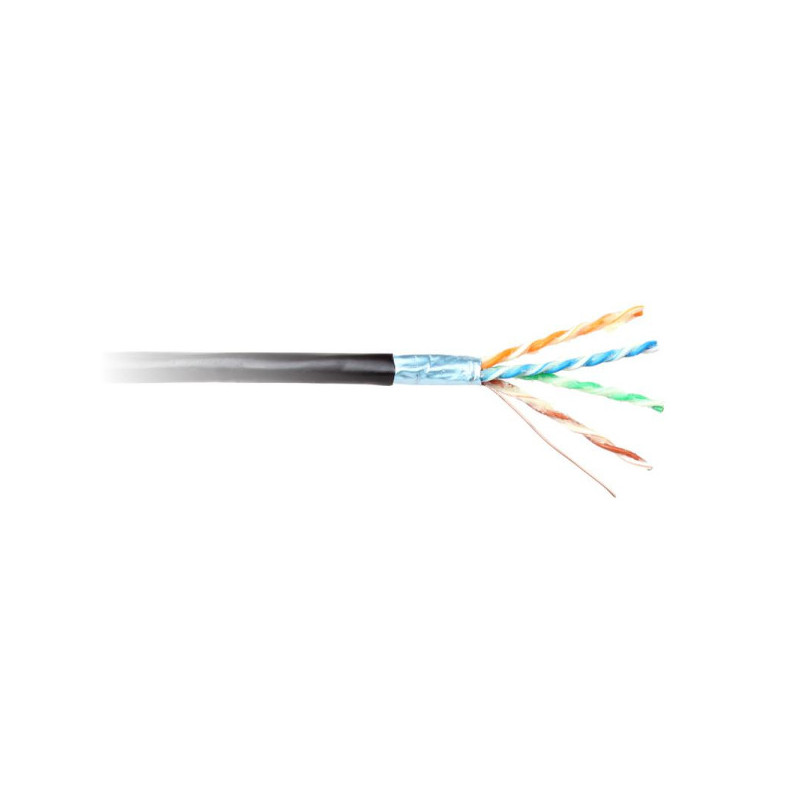 KABEL SKRĘTKA GETFORT CAT.5E F/UTP UV ŻELOWANY 1m