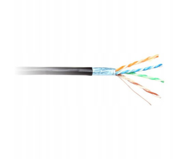 KABEL SKRĘTKA GETFORT CAT.5E F/UTP UV ŻELOWANY 1m