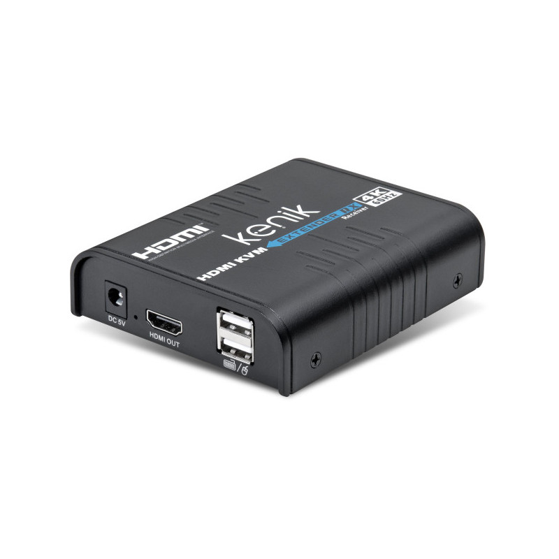 Odbiornik extendera HDMI Kenik KG-EX120HDMI-U/IP/4K6/Rx wideo + myszka po skrętce