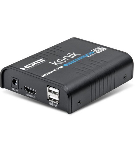 Odbiornik extendera HDMI Kenik KG-EX120HDMI-U/IP/4K6/Rx wideo + myszka po skrętce
