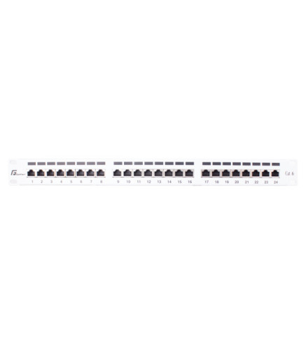 PATCH PANEL FTP CAT.6 24 PORTY SZARY PGF-6FTP24-B6-G GETFORT