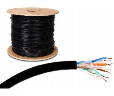KABEL SKRĘTKA GETFORT PREMIUM CAT.5E U/UTP UV ŻELOWANY | Alarmista.pl