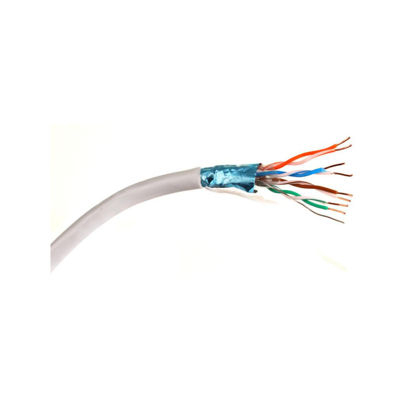 KABEL SKRĘTKA GETFORT CAT.6 F/UTP PVC szary 1m