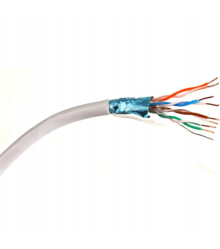 KABEL SKRĘTKA GETFORT CAT.6 F/UTP PVC szary 1m