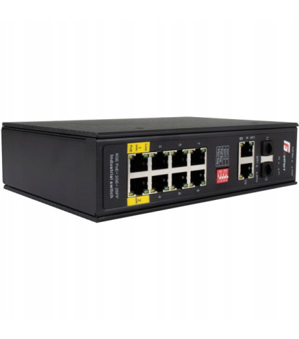 SWITCH POE GETFORT PRZEMYSŁOWY POE 8GE+2GE+2SFP (-40/80)