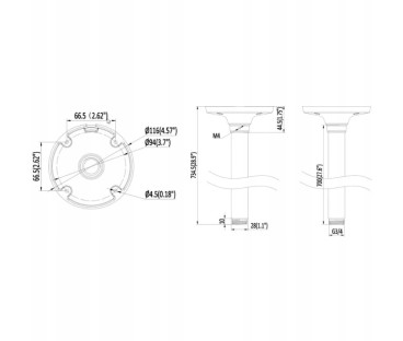 UCHWYT SUFITOWY KENIK KG-106C | Alarmista.pl