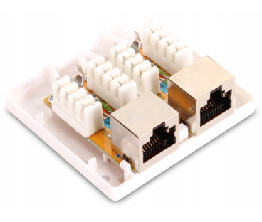 GNIAZDO NATYNKOWE GETFORT 2XRJ45 KAT.5E