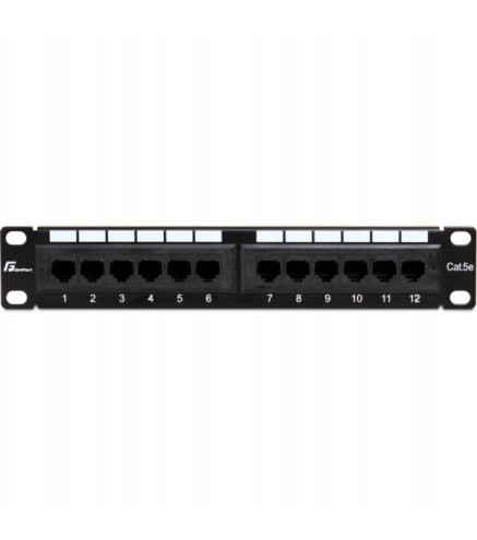 Patch Panel Getfort 10 cali 12 portów PGF-5EUTP12-B4