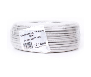 KABEL SKRĘTKA GETFORT CAT.5E U/UTP CCA 100m