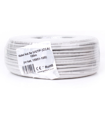 KABEL SKRĘTKA GETFORT CAT.5E U/UTP CCA 100m