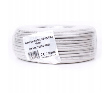 KABEL SKRĘTKA GETFORT CAT.5E U/UTP CCA 100m