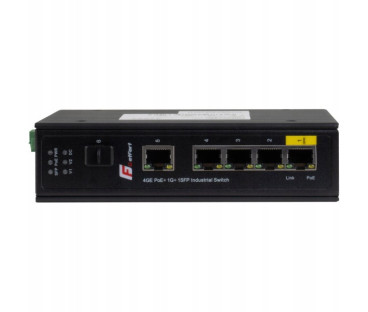 SWITCH POE GETFORT PRZEMYSŁOWY POE 4GE+1GE+1SFP (-40/80)