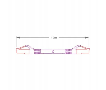 PATCHCORD SKRĘTKA GETFORT CAT.6A S/FTP LSOH 10m fioletowy