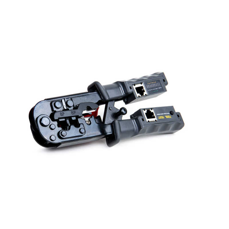 Zaciskacz wtyków Getfort 8P8C/RJ-45,6P6C/RJ-12,6P4C/RJ-11 z wbudowanym testerem