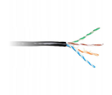 KABEL SKRĘTKA GETFORT CAT.6 U/UTP UV ŻELOWANY 1m