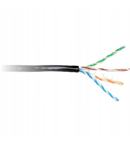 KABEL SKRĘTKA GETFORT CAT.6 U/UTP UV ŻELOWANY 1m