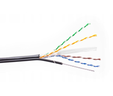 KABEL SKRĘTKA GETFORT CAT.6 U/UTP UV SUCHY Z LINKĄ NOŚNĄ 305m