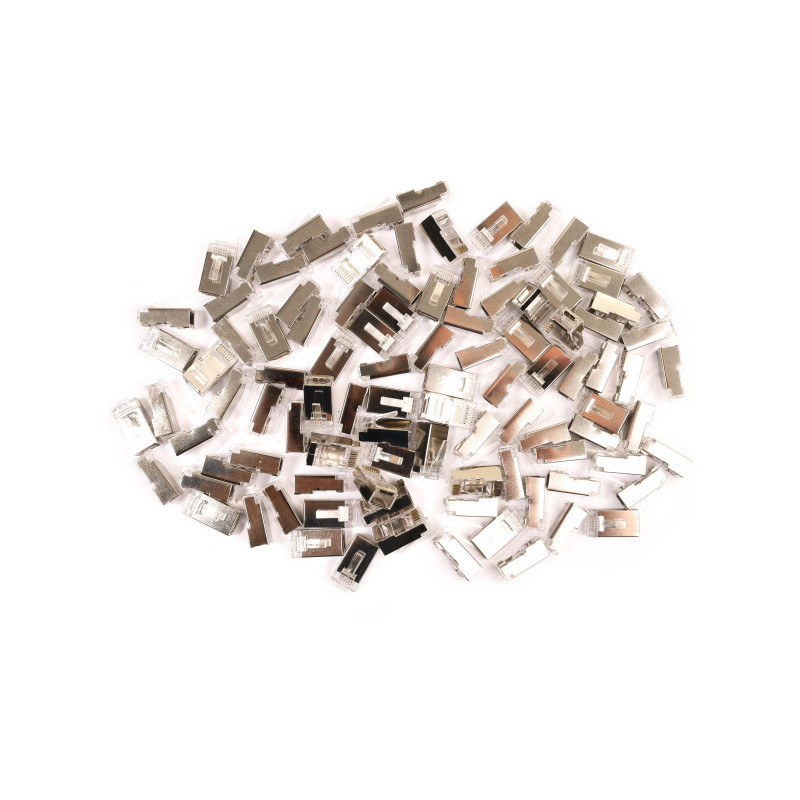 WTYK SIECIOWY GETFORT RJ45 CAT.6 8P8C EKRANOWANY z prowadnicą (100szt)